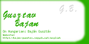 gusztav bajan business card