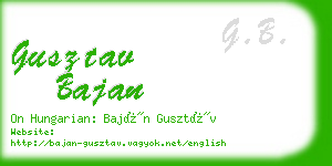gusztav bajan business card